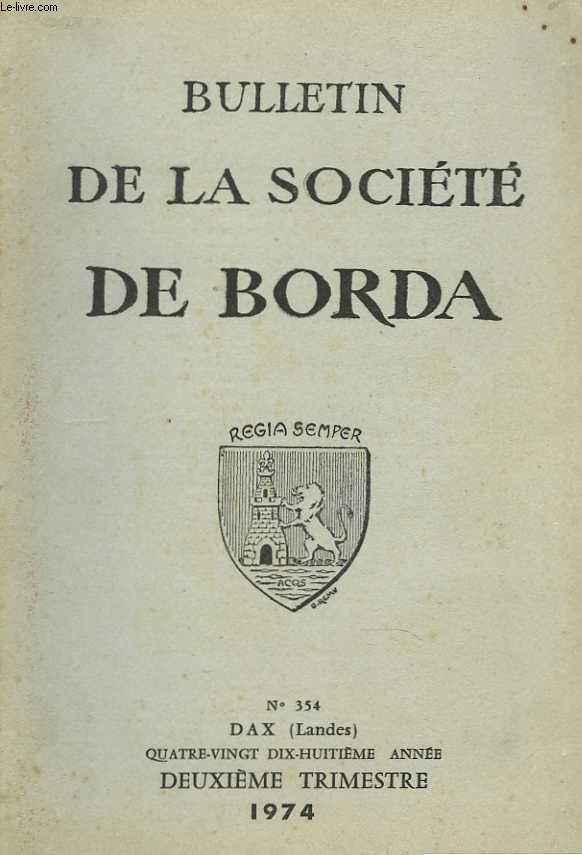 Bulletin de la Société de Borda. N°354