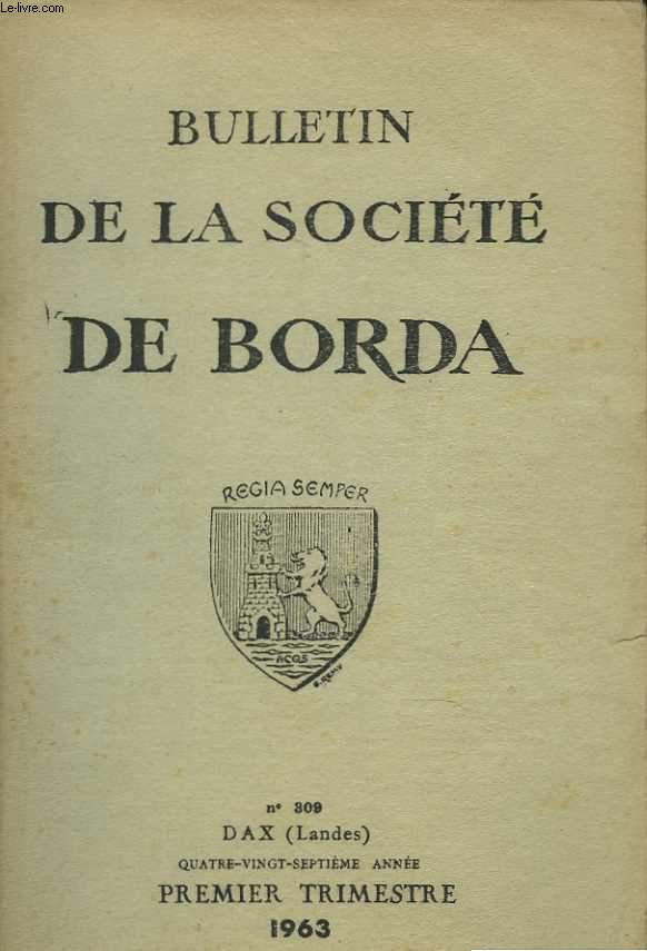 Bulletin de la Société de Borda. N°309
