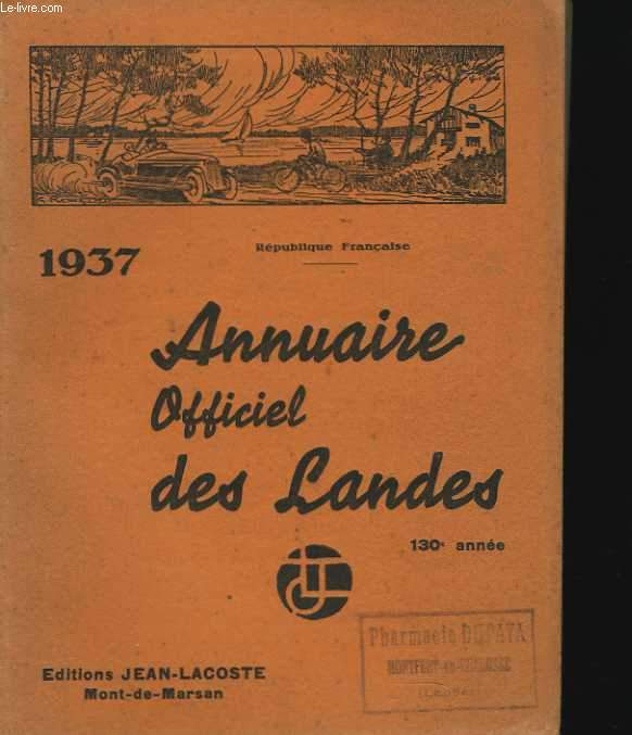 1937. Annuaire officiel des Landes