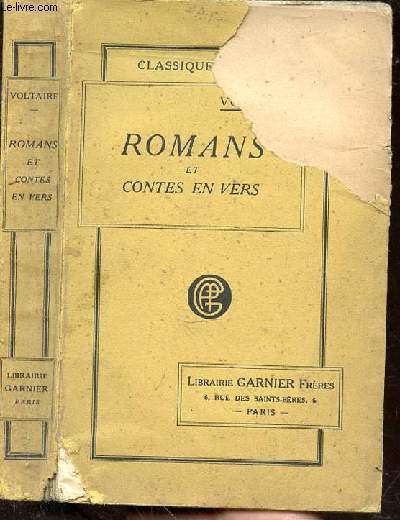 Romans, suivis de ses contes en vers