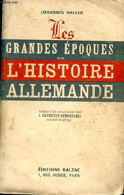 Les grandes poques de l'histoire allemande