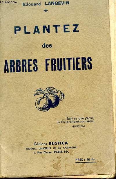 Plantez des arbres fruitiers