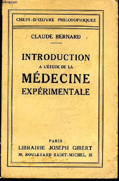 Introduction  l'tude de la mdecine exprimentale