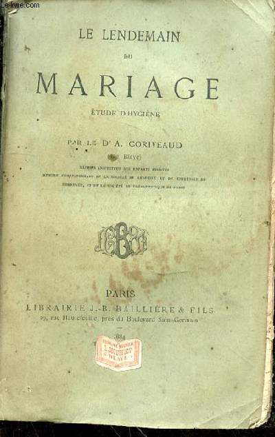 Le lendemain du mariage. Etude d'hygine