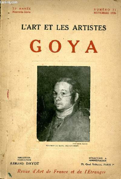 L'art et les artistes. Goya