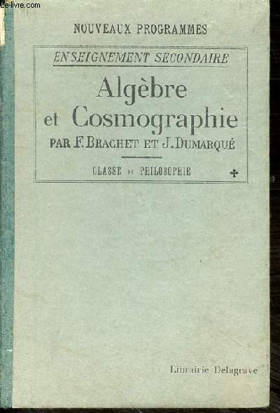 Algbre et cosmographie  l'usage de l'enseignement secondaire