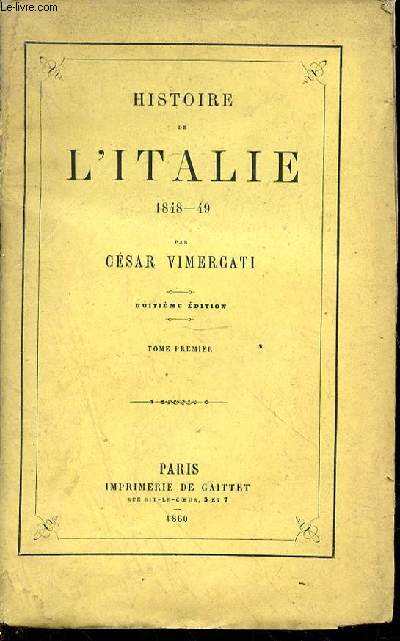 Histoire de l'Italie. 1848-49