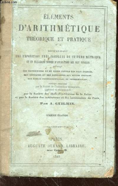 Elments d'arithmtique thorique et pratique n2