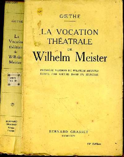 La vocation théâtrale de Wilheim Meister