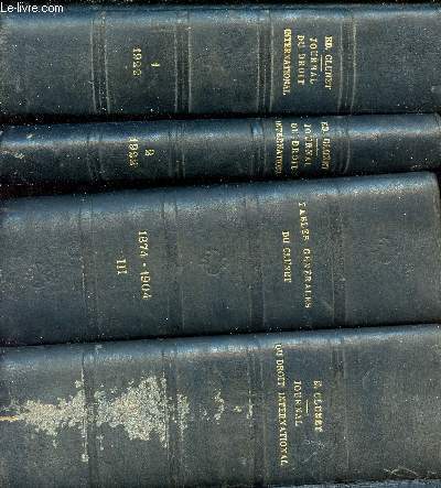 Journal de droit international - 9 volumes + 8 plaquettes.