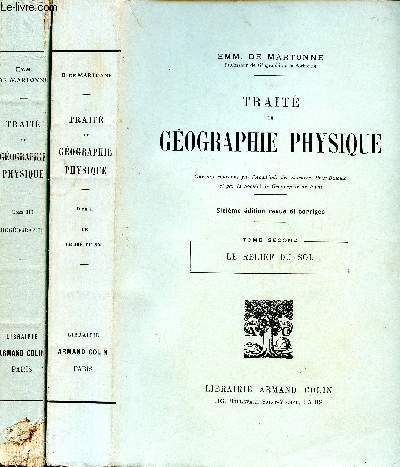 Trait de gographie physique - tome 2 et 3