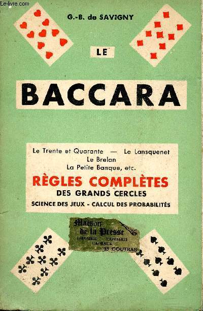 Le Baccara. Règles complètes