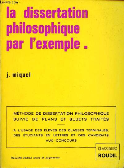 La dissertation philosophique par l'exemple