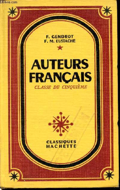 Auteurs franais. Classe de cinquime