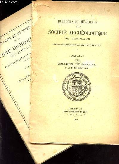 Bulletin et mmoires de la socit archologique de Bordeaux