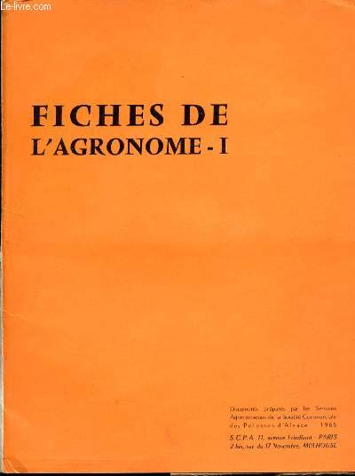 Fiches de l'agronome - 2 volumes