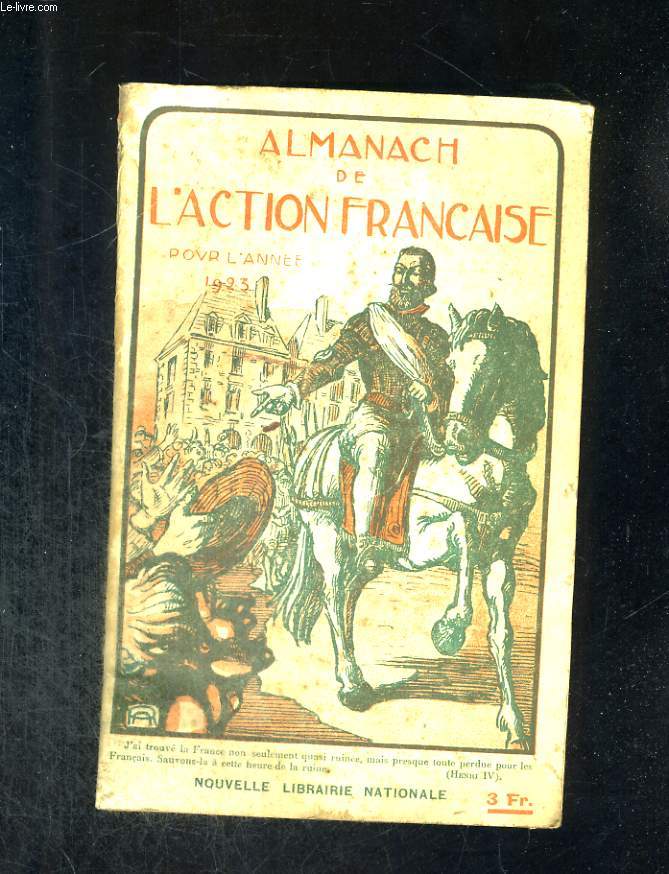 Almanach de l'action française pour l'année 1923