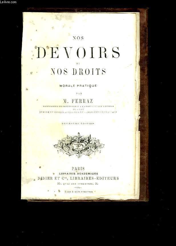 Nos devoirs et nos droits