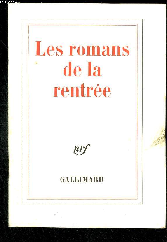 Les romans de la rentre