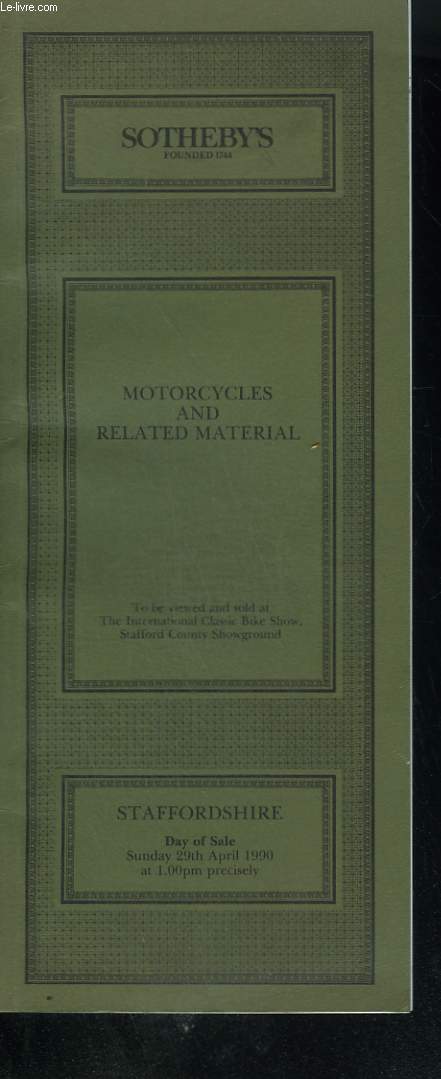 Motorcycles and related material