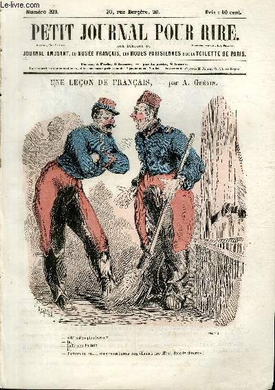 Petit journal pour rire N323, Une leon de franais par Grvin.