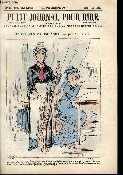 Petit journal pour rire N35 de la 3 srie, Fantaisies parisiennes par Grvin.