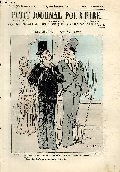 Petit journal pour rire N1073, N91 de la 3 srie, Balivernes par Grvin.
