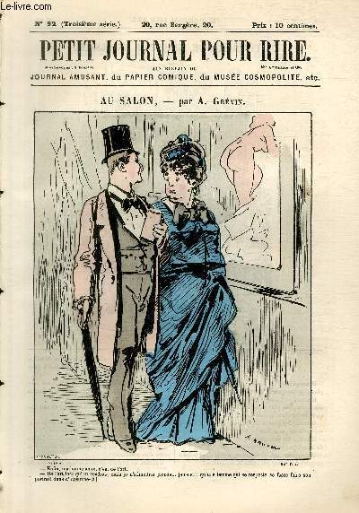 Petit journal pour rire N92 de la 3 srie, Au Salon par Grvin.