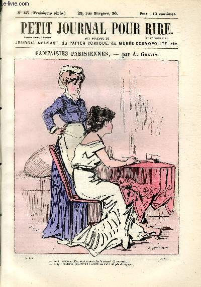 Petit journal pour rire N147 de la 3 srie, Fanatisies parisiennes par Grvin.