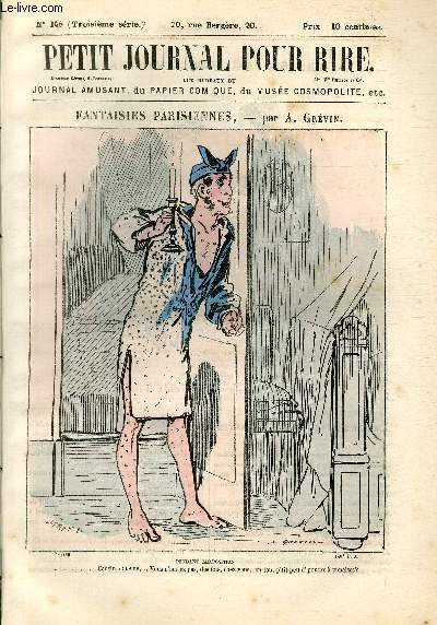 Petit journal pour rire N148 de la 3 srie, Fantaisies parisiennes par Grvin.