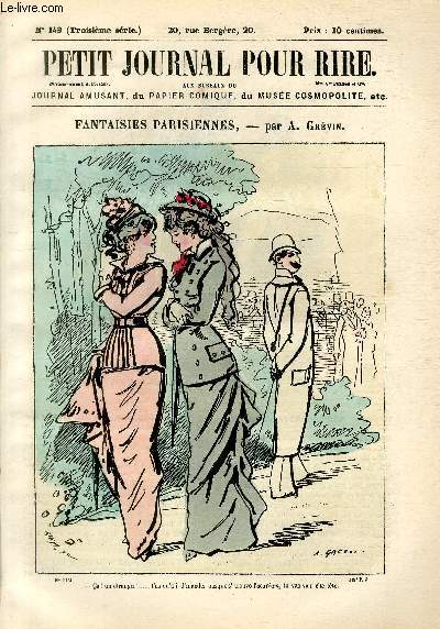 Petit journal pour rire N149 de la 3 srie, Fantaisies parisiennes par Grvin ;