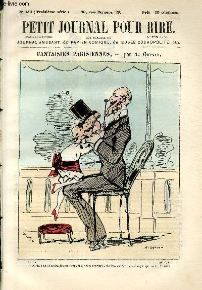 Petit journal pour rire N150 de la 3 srie, Fantaisies parisiennes par Grvin.