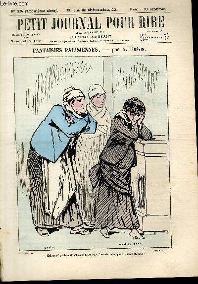 Petit journal pour rire N324 de la 3 srie,Fantaisies parisiennes par Grvin.