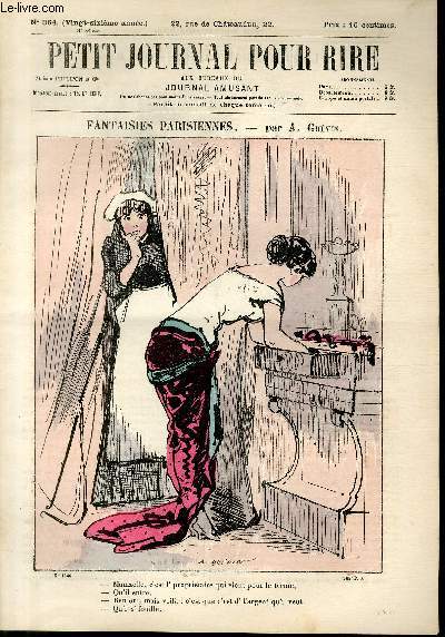 Petit journal pour rire N364 de la 3 srie, Fantaisies parisiennes par Grvin.