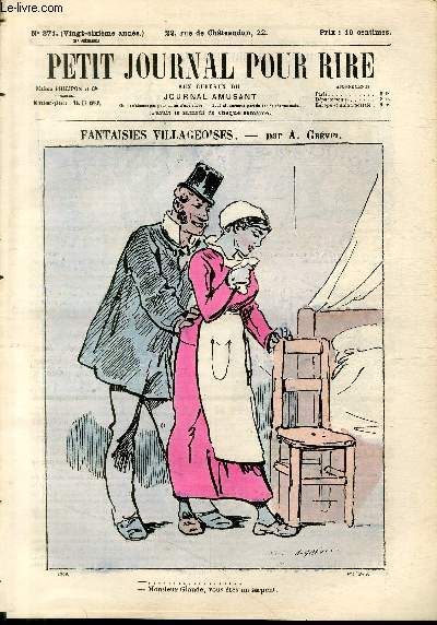 Petit journal pour rire N371 de la 3 srie, Fantaisies villageoises par Grvin.