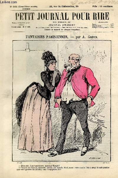 Petit journal pour rire N564 de la 3 srie- Fantaisies parisiennes - Etes vous discret, Monsieur Taupin?