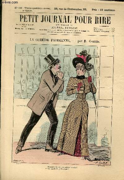 Petit journal pour rire N169 de la 4 srie, La comdie parisienne par Gautier.