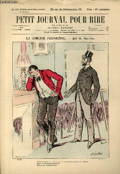 Petit journal pour rire N176 de la 4 srie, La comdie parisienne par Gautier.