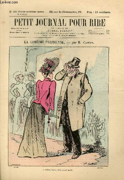 Petit journal pour rire N184 de la 4 srie, La comdie parisienne par Gautier.