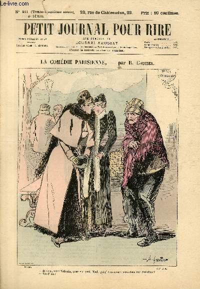 Petit journal pour rire N211 de la 4 srie, La comdie parisienne par Gautier.