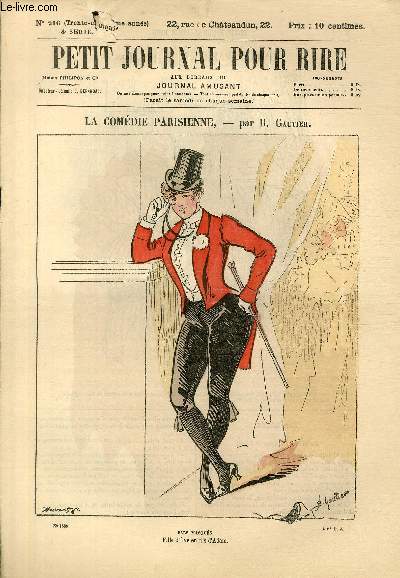 Petit journal pour rire N216 de la 4 srie, La comdie parisienne par Gautier.