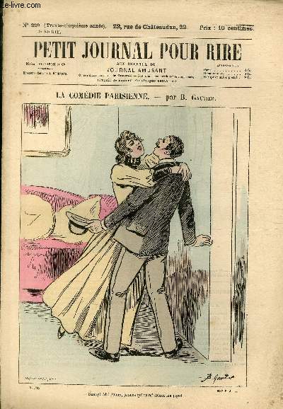Petit journal pour rire N229 de la 4 srie, La comdie parisienne par Gautier.