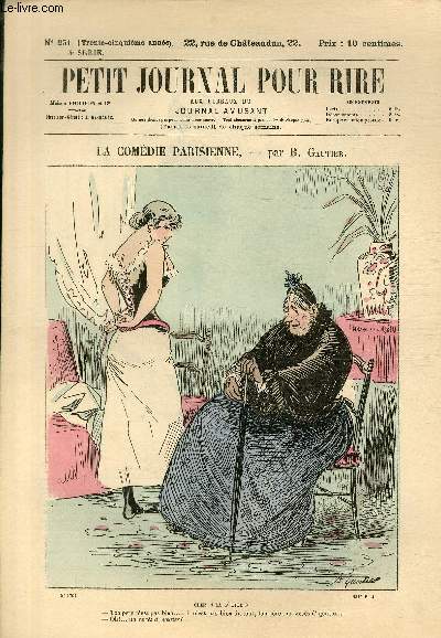 Petit journal pour rire N231 de la 4 srie, La comdie parisiennes par Gautier.