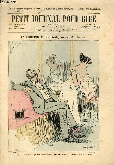 Petit journal pour rire N248 de la 4 srie - La comdie parisienne, par B.Gautier