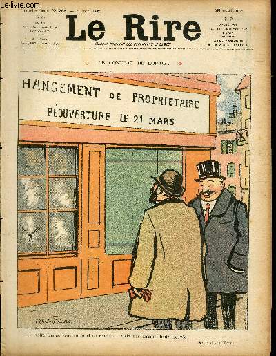 Le rire N268 de la nouvelle srie - Le contrat de louage.