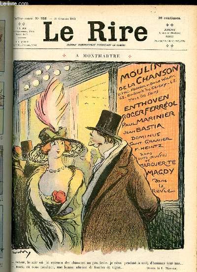 Le rire N558 de la nouvelle srie, A Montmartre.