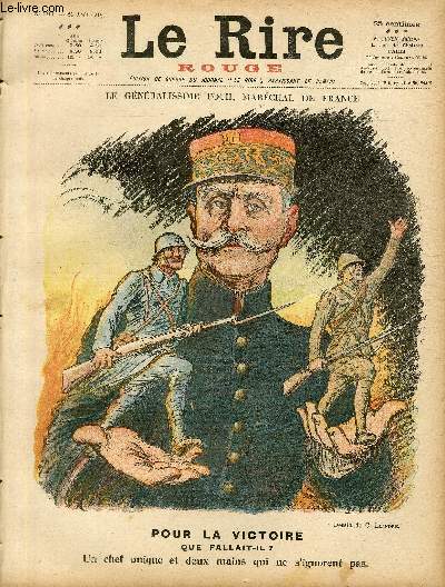 Le rire, N197 de la srie rouge - Edition de guerre - Le gnralisme Foch, Marchal de France - Pour la victoire que fallait-il? Un chef unique et deux mains qui ne s'ignorent pas.