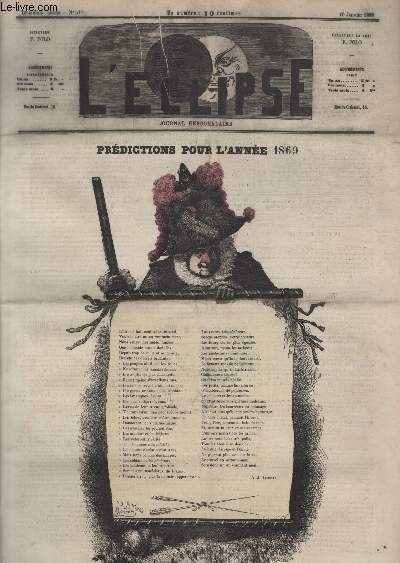 L'Eclipse, N51bis, Prdictions pour l'anne 1869.