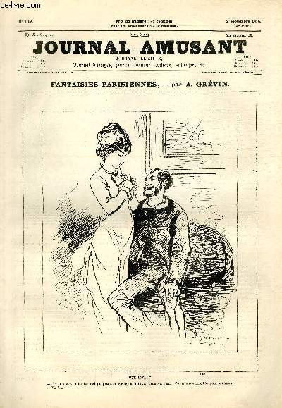 Le Journal amusant N1044 - Fantaisies parisiennes - Une idylle