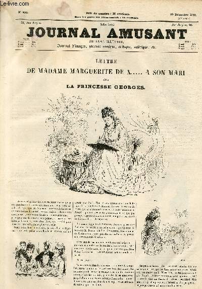 Le Journal amusant N800, Lettre de Madame Marguerite de X...  son mari.